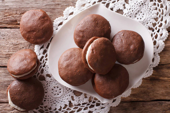 Chocolate Whoopie Pies with True Orange Buttercream