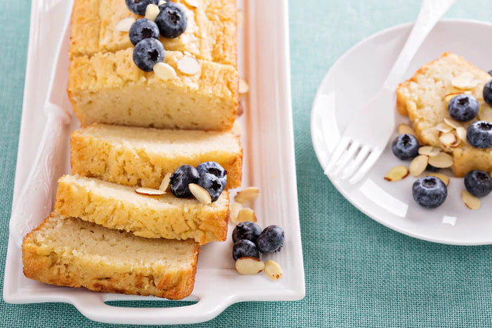 Coconut Oil Poundcake with True Lime & Almonds