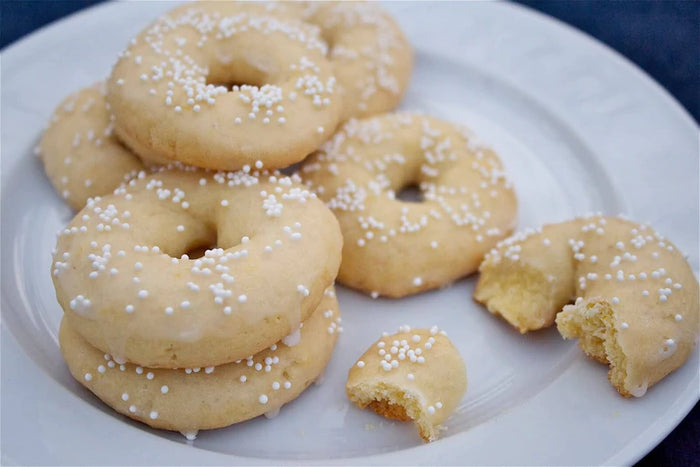 True Lemon Glazed Wreath Cookies