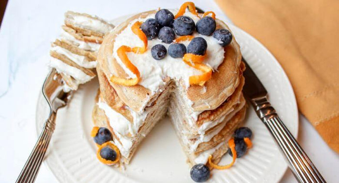 True Orange Coconut Cream Protein Pancakes