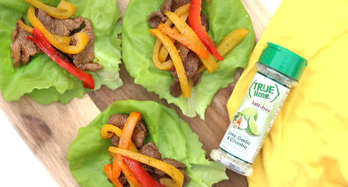 True Lime, Garlic & Cilantro Steak Lettuce Wraps