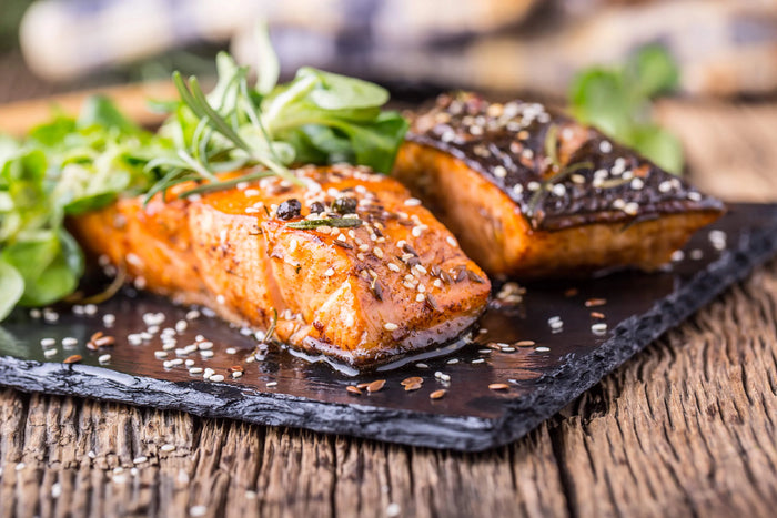 True Orange Ginger Miso-Glazed Salmon