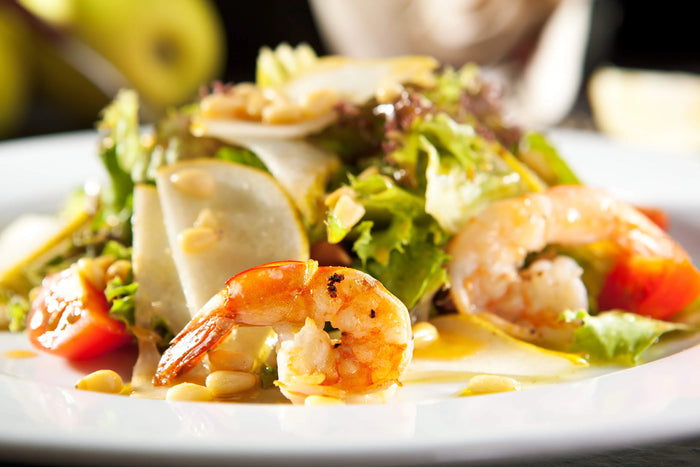 True Orange Shrimp and Green Apple Salad