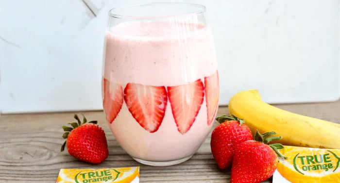 True Orange Strawberry-Banana Smoothie