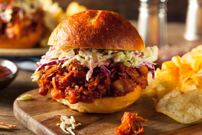 Jackfruit BBQ Pulled Pork-Style Sandwich