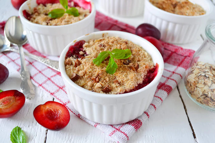 Maple-Pecan Apple and Cherry Crumble