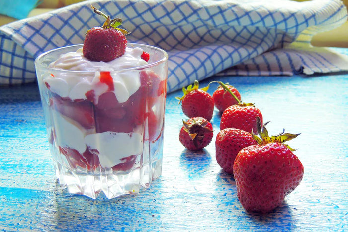 True Lemon Balsamic Strawberries with Whipped Mascarpone Cheese