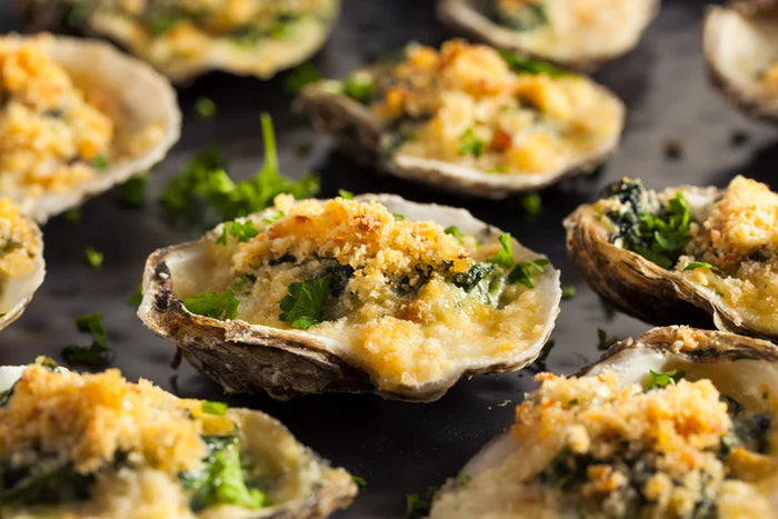 Oysters Rockefeller Crostini