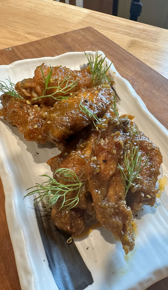 Lemon Pepper Chicken Wings on a plate